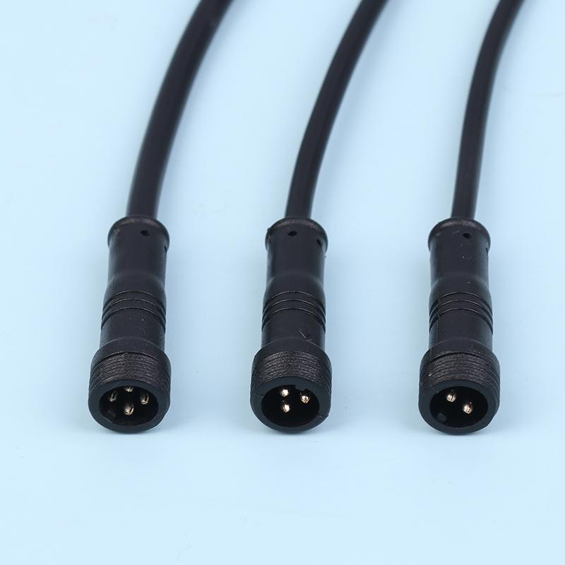 2Pin 3Pin 4Pin Male Cable Wire Plug Led Connector Jack Black Cable Wear Resistant Wire For Car Waterproof Socket Power Cord