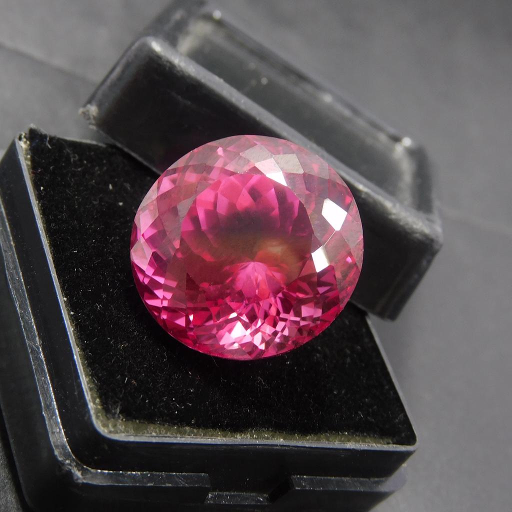 Natural Pink Sapphire Round Cut 25.30 Ct CERTIFIED Loose Gemstone Gift For Her