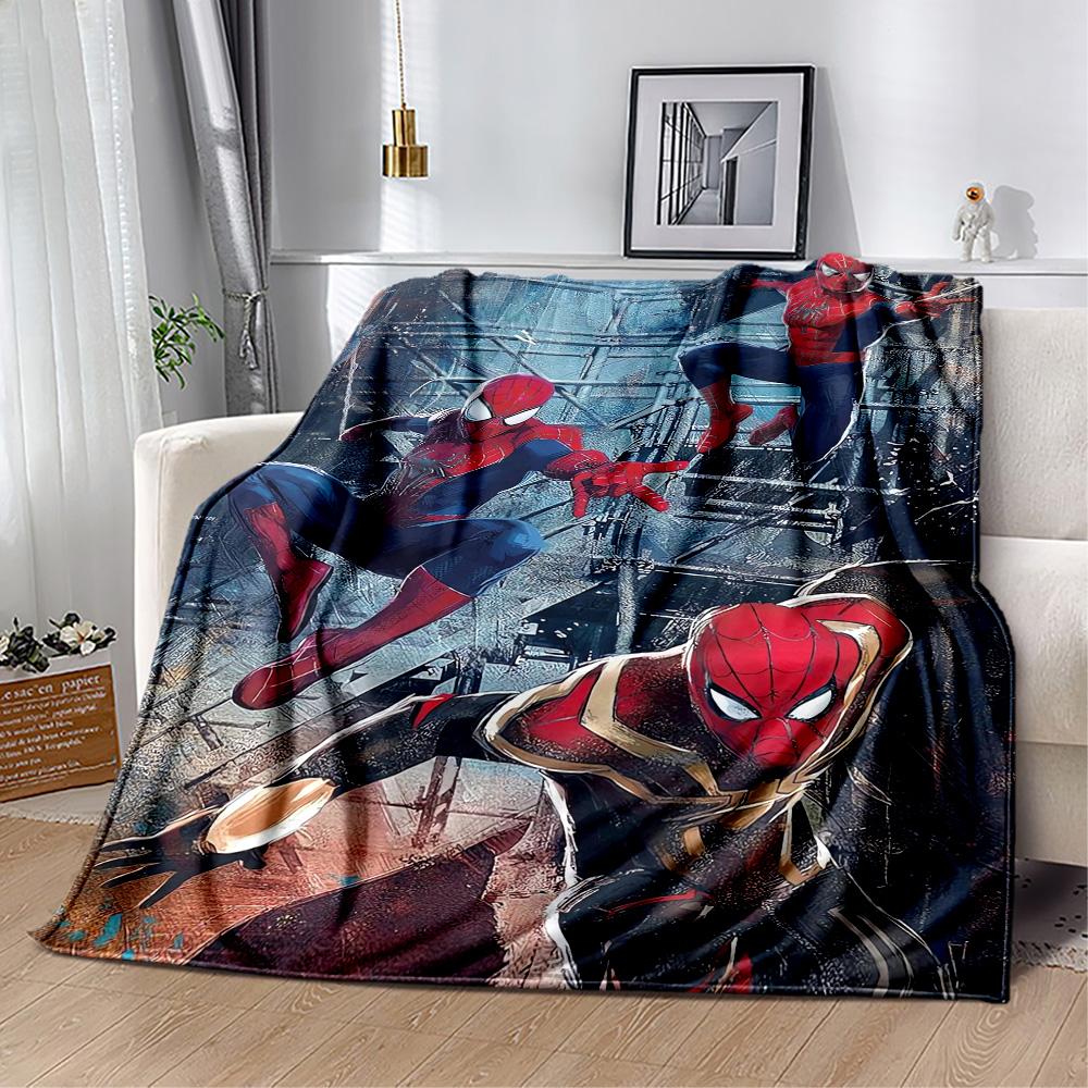1pc Spider-Man City Blanket Soft and Warm for Sofa Office Camping Travel Livingroom Great Gift for Friends and Family Comfortable