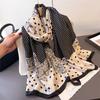 Spring and summer thin wild leopard print simulation silk brocade sunscreen silk scarf long scarf shawl versatile headscarf scarf