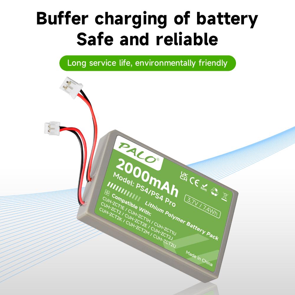 PALO 2000mAh Controller Battery Fit for Sony PS4,PS4 Pro/Slim Gamepad Wireless controller CUH-ZCT1E CUH-ZCT1U CUH-ZCT2 or CUH-ZCT2U Replace battery