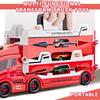 New Launching Car Tow Truck Kids Toy, 6 Small Car Set, 35.4 inch Super Long Size, Develops Organizing and Hands-On Skills, Gift.