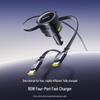 Baseus 90W Super Fast Car Charger with Integrated Cables