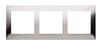 3-fold Metal Inox Frame - IP20 / IP44, Inox Simon54
