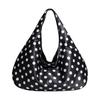 Korean Style Polka Dot Canvas Tote: Literary Shoulder Bag for Female Students