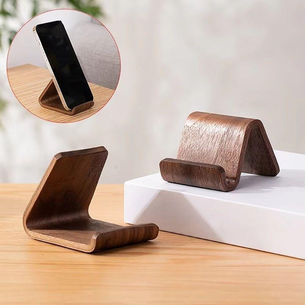 Stable Solid Wood Phone Holder Universal Smartphones Support Bracket  Mobile Accessories