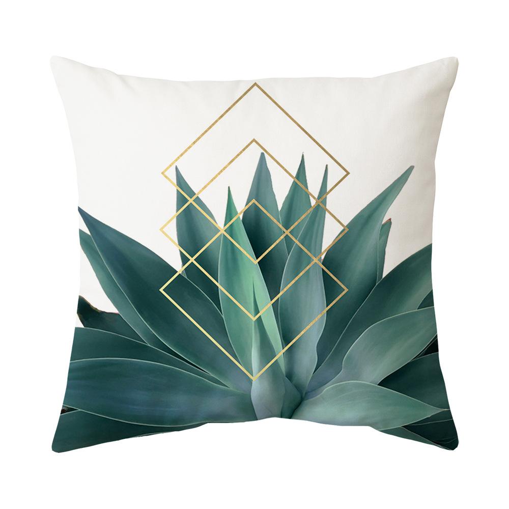Pillow Nordic Plant Print Pillow Home Sofa Bedside Cushion Square Pillow Case