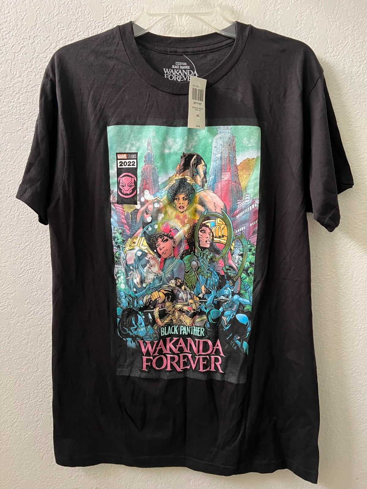 Marvel Black Panther Wakanda Forever Comic Cover T shirt M NWT S