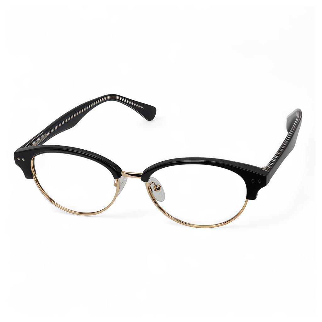 Adije Orlan (Black) La1051 Eyeglass Frames Half-Rim