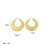 Vintage Gold Circle Screw Thread Hoop Earrings for Women, Minimalist Textured Ear Cuffs, Dainty Small Hoops, Trendy Jewelry Gift