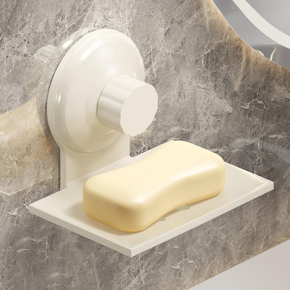 Wall Mounted Soap Box Suction Cup Soap Container Tray Soap Dish  Bathroom Kitchen Sink Organizer