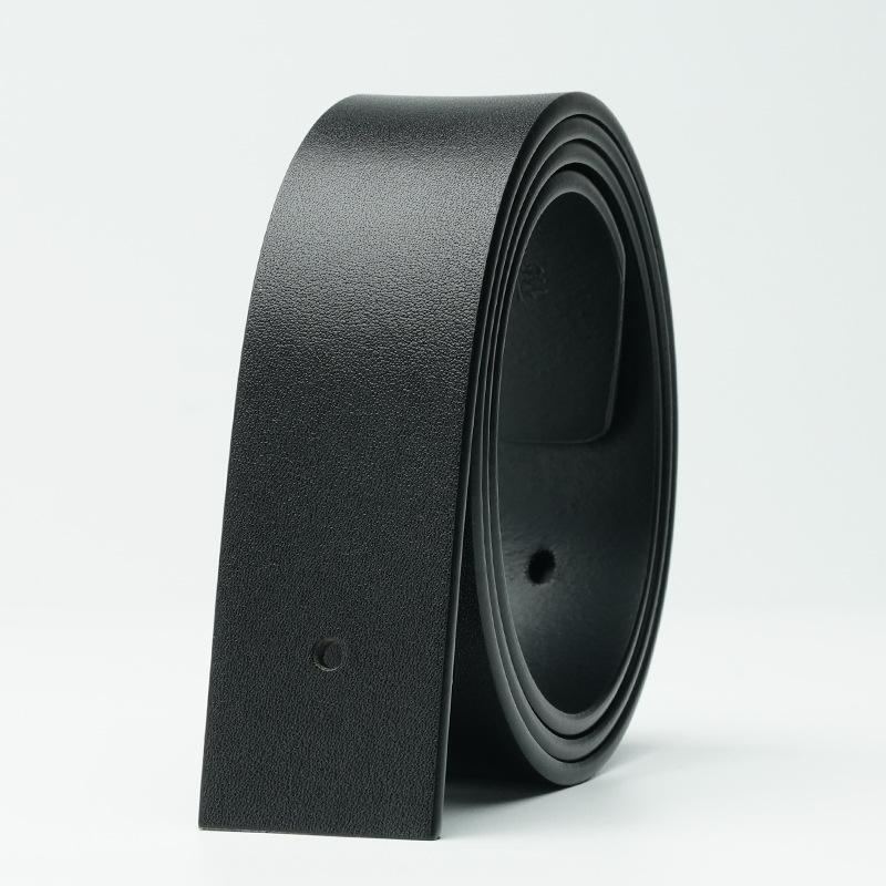 3.8Cm Wide First Layer Cowhide Belt Men'S Pin Buckle Belt Retro No Interlayer Tree Paste Leather Perforated Pin Buckle Belt Strip