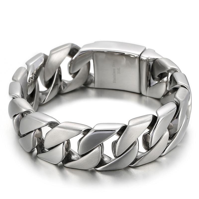 European and American Tide People Fashion Personality Simple and Elegant Men's Titanium Steel Bracelet