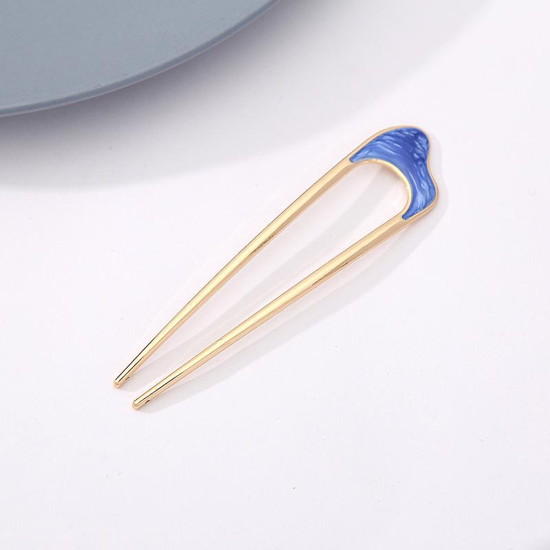 Hairpin with A Cool StyleU-shaped Hairpin and Oil-dripping Hair Accessory