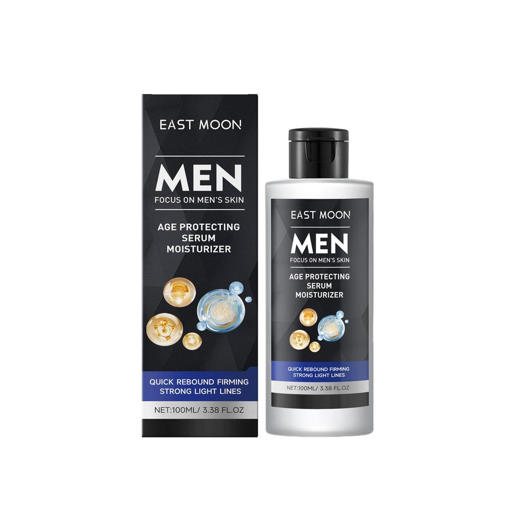 East Moon Men Face Firming Essence Lotion Anti Aging Reduce Fine Lines Wrinkles Hydrating Moisturizing Daily Skin Care 100ml