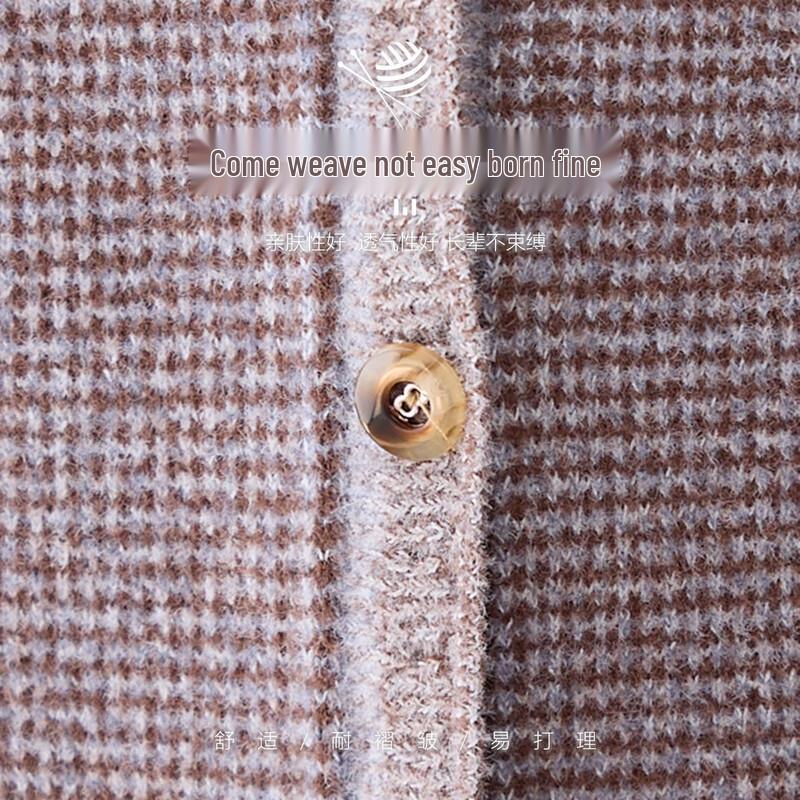 Datang Furen Women's Vintage-Style Knitted Cardigan