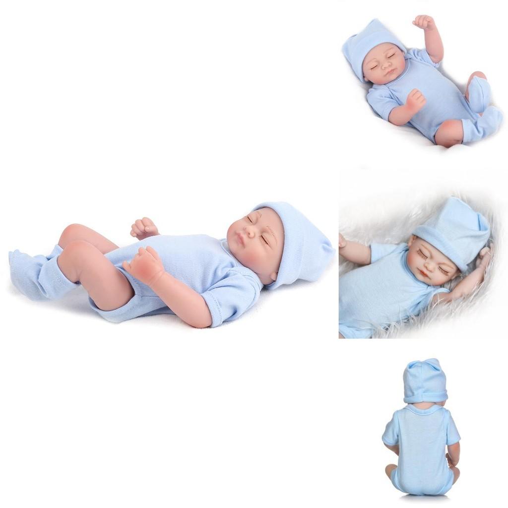 10-inch Lifelike Full Body Soft Vinyl Silicone Dolls For Girls Realistic Newborn Baby Companion