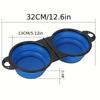 1-piece 2-in-1 Foldable Dual Bowl Feeding Bowl Portable Outdoor Travel Dog Cat Drinking Bowl Pet Supplies Outdoor Feeding Water