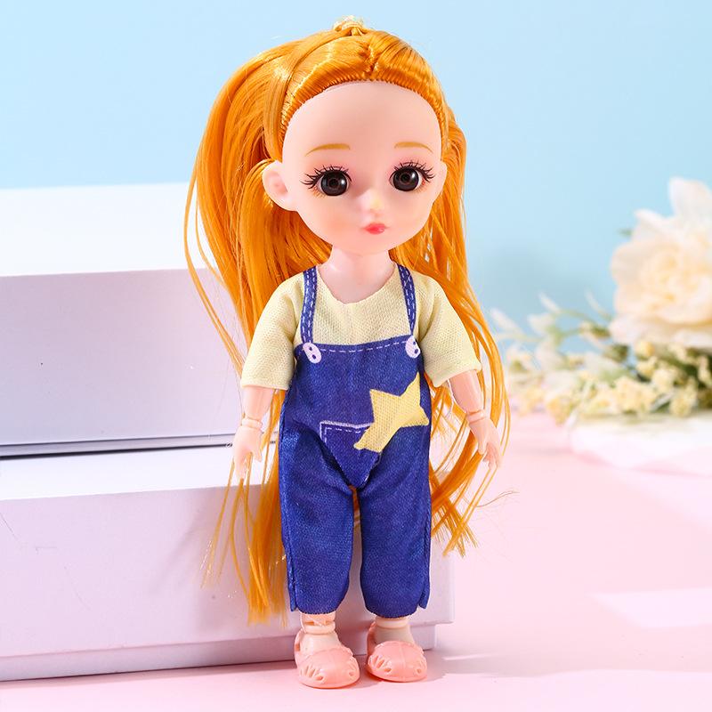 Color Light Doll Xiao Mengmeng Princess Suit Girl Dress-up 13-joint 6-inch Doll Play House Toy