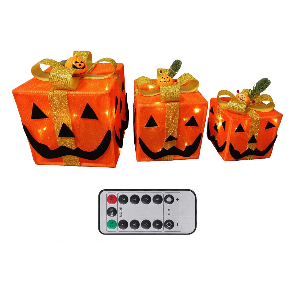 Halloween Night Light Outdoor Decor Halloween Pumpkin Lantern Decoration with Remote Control for Outdoor Yard Decor