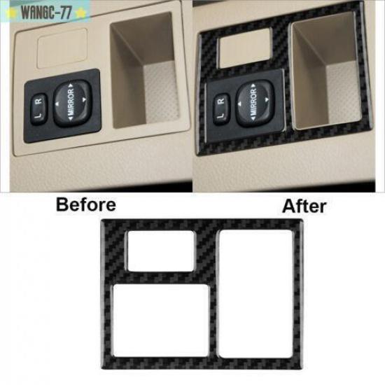 Carbon Fiber Interior Rearview Switch Cover Trim Fits For Toyota RAV4 2006-2012
