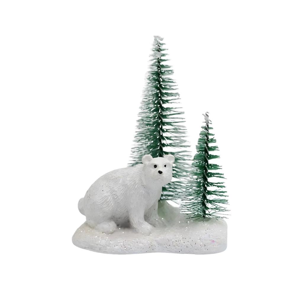 Xmas Deer Figurine Resin Craft Miniature Festive Ornaments for DIY Christmas Fairy Garden Decoration