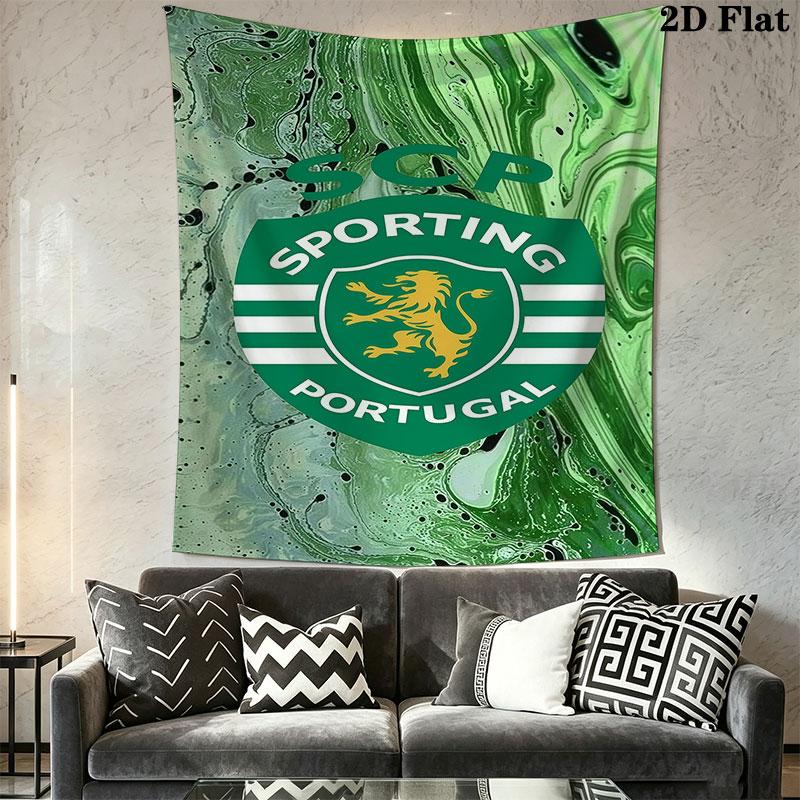 Sporting CP logo Wall Hanging Printed Fabric Blanket Decorative Tapestries for Bedroom Living Room Home Decor