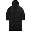 Fila Fleece Solid Color Zipper Hooded Long Down Jacket Unisex Outerwear Black FS2DJF4103X-BLK