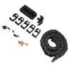 3D Printer Drag Chain 16.9in Black ABS Flexible Low Noise Easy to Install Wire Carrier Cable for Bamboo P1P Replacement