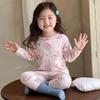 Tagless Kids' Long Johns & Tops Autumn Pajama Set, Class A Cotton, Brushed, for Boys & Girls, Home Wear, Spring/Fall Long Sleeve.