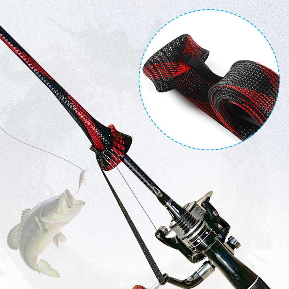 30MM*1.7M Fishing Rod Sock Fishing Rod Sleeve Stretch Fishing Rod Protect Cover for Spinnings Baitcasting Rod Fishing Rod Cover