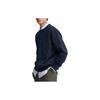 Solid Color Round Neck Long Sleeve T-Shirt Unisex Tops Navy 455394-69