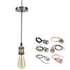EU Plug 100‑240V E27 Exquisite Pendant Light Lampholder 1m Braid Rope Lamp Holder Vintage with Cord for