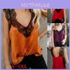 Elegant Women Summer Sleeveless Lace Mesh Loose Vests V-neck Cami Soft Tanks Top