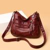 Stylish Multi Zipper Crossbody Bags, Soft Vegan Pu Leather Shoulder Bag, Women's Multi Pockets Handbag Purse for Women Daily Use