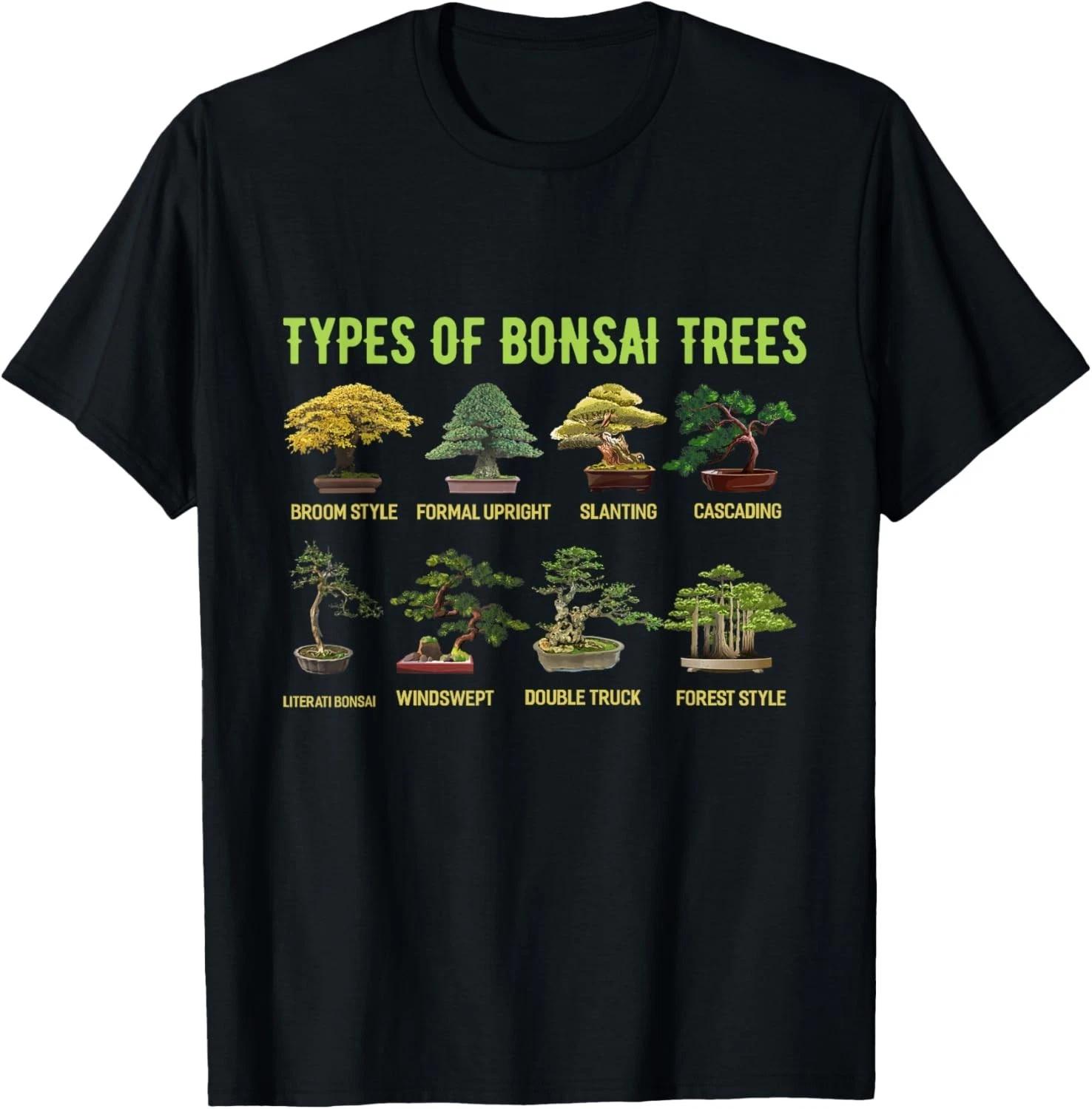 Types of Bonsai Trees Shirt Bonsai Shirt Apparel Bonsai Gift Unisex T-Shirt L