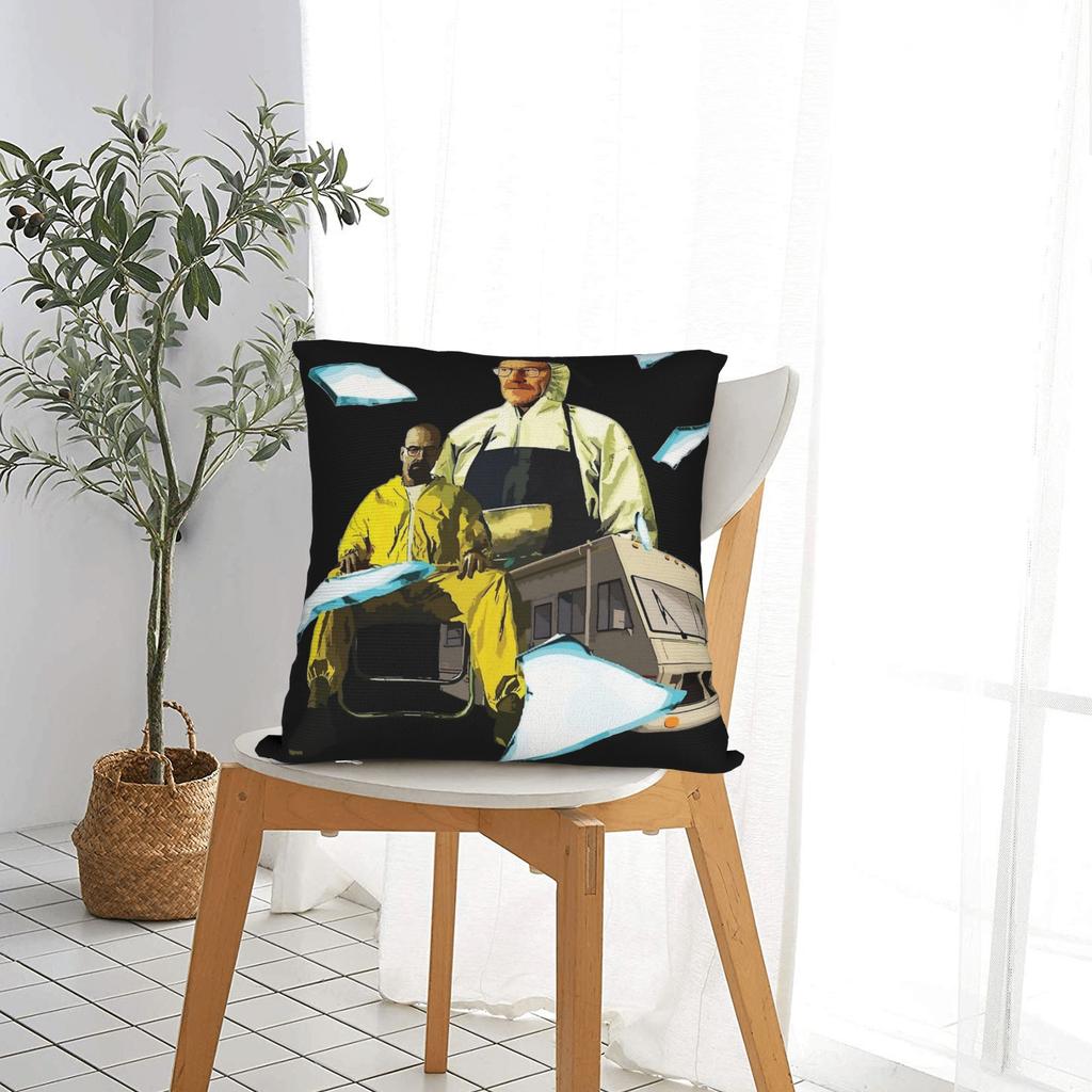 Walter White Square Pillow Covers Polyester Room Breaking Bad Cushion Case Funny Home Decoration Throw Pillow Case 40*40