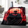 1pc Superman Red Moon Flannel Blanket - Soft Warm Throw for Home, Office, TravelL1371