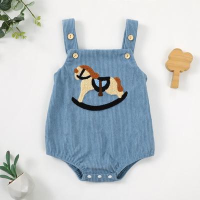Unisex Infant Fashion Collar Romper For Baby Daily Wear