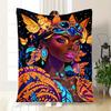 "Enchanted Butterfly Fantasy Fashion: Vibrant, Colorful Women's Clothing"Blanket Flannel Throw Blanket for Sofa, Bed, Travel, Camping, Offic