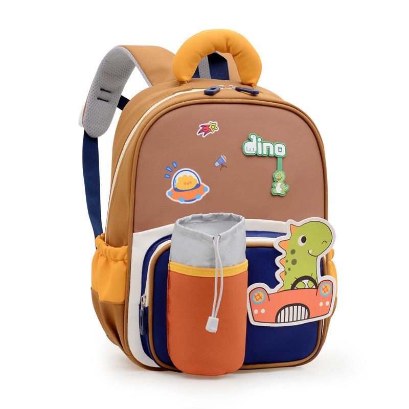 

Рюкзак детский школьный мультяшный кролик динозавр унисекс для образования раннего Brown