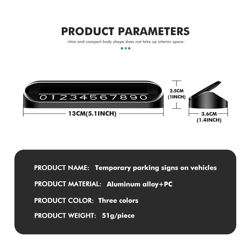 Alloy Car Card Phone Number Plate Temporary Parking Card Plate For Mercedes Benz AMG C180 C300 W124 W176 W177 C200 C260 GLC CLE BF1