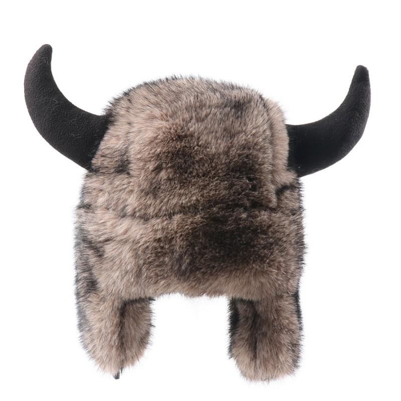 Winter Thick Faux Fur Trapper Hat With Ear Flaps Unisex Warm Windproof Ski Cap Cold Weather Outdoor