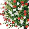Artificial Camellia Topiary Ball Trees UV Resistant Faux Camellia Shrubs with Stake Realistic Fake Plants Bushes for Front Door Farmhouse Porch Garden