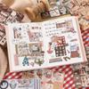 30Sheets/Book Japanese Embroidery Stickers For DIY Scrapbooking Journal Phone Case Laptop Decoration Kawaii Iron On Patches