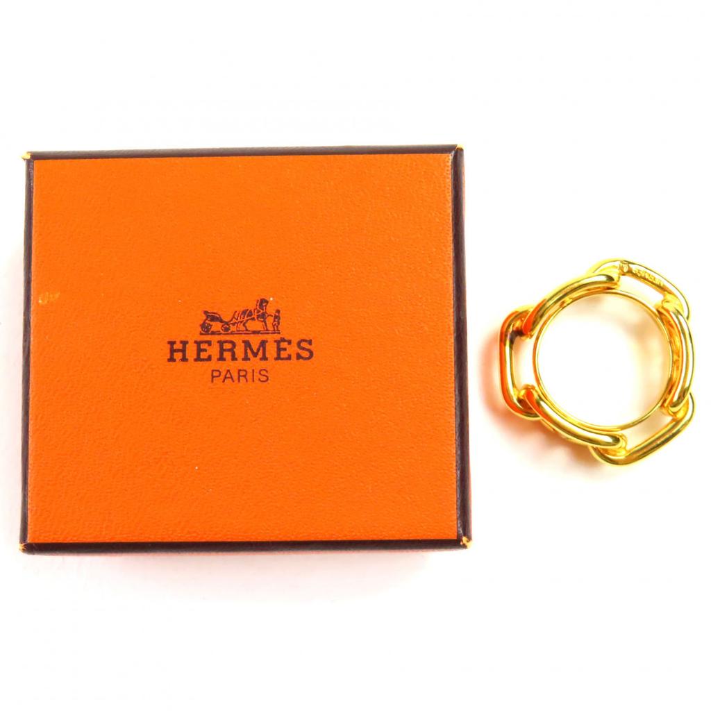Excellent HERMES Scarf ring Lugate gold Women Used