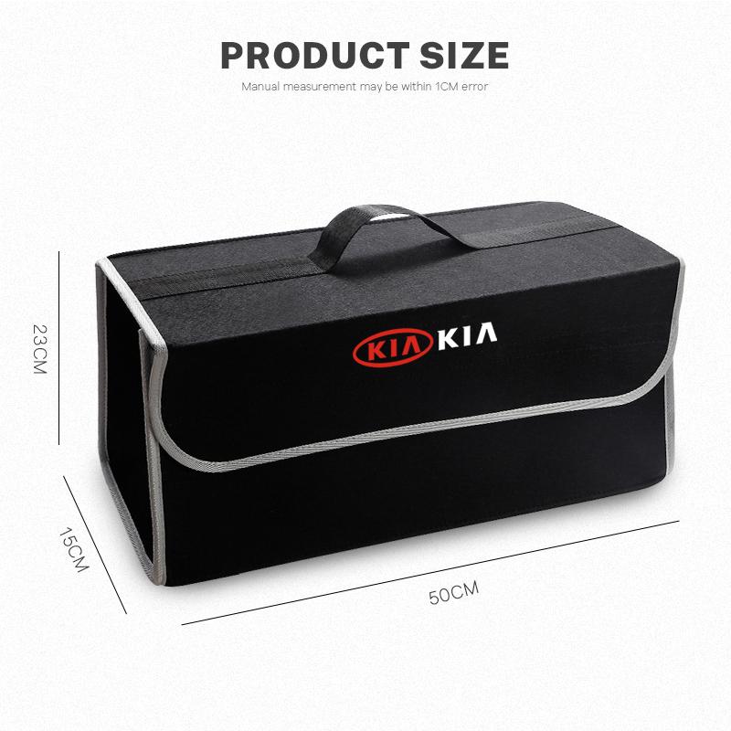 JUNT9 Car Trunk Organizer Large Capacity Folding Storage Bag For KIA EV6 EV9 Stinger RIO Sorento Ceed K9 Sonet Forte Cerato Niro Soul