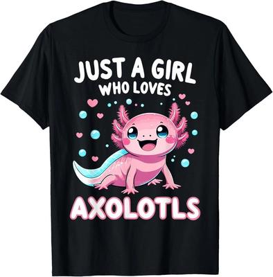 Axolotl Kawaii Just A Girl Who Loves Axolotls S-5XL Unisex T-Shirt
