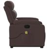 Recliner Chair with Lift Assistance Dark Brown Fabric