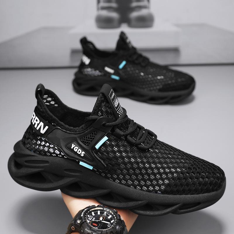 

Summer thin hollow mesh men s shoes one pedal men s and women s same couple trendy shoes versatile flat-bottomed student running shoes 35